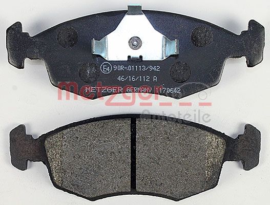 METZGER 1170642 Bremsbelagsatz, Scheibenbremse